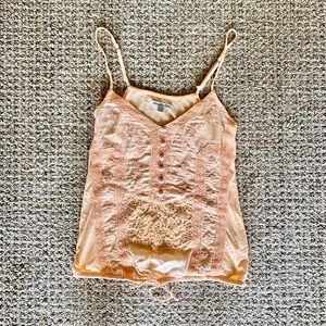 Peach Lace Tank Top